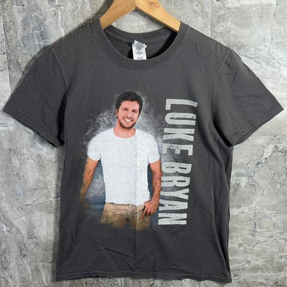 Luke Bryan black cotton t-shirt Adult Size S #countrymusic #concerttee